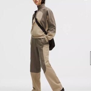 Lululemon Athletica Tan and Gray Track Suit